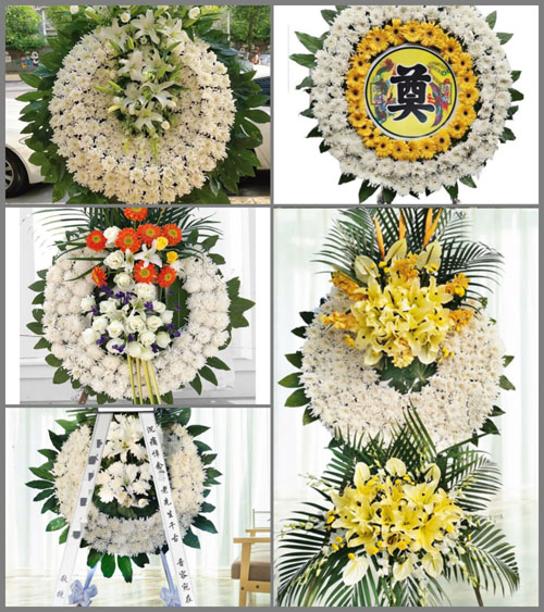 四川成都彭州市红岩镇龙九村花圈速递